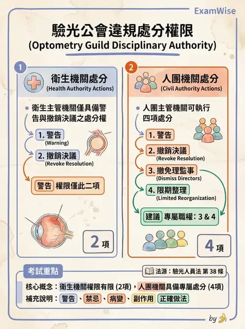 驗光生 - 醫療法規、勞動法規與公會規範 - AI 圖文解析預覽