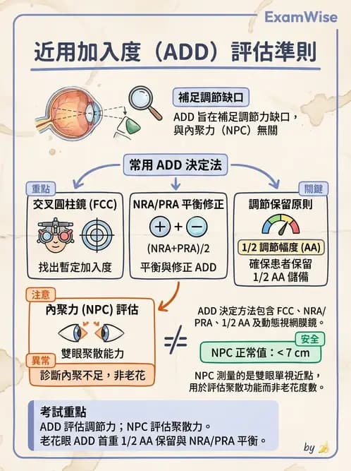 驗光生 - 近用加入度評估與處方計算 - AI 圖文解析預覽