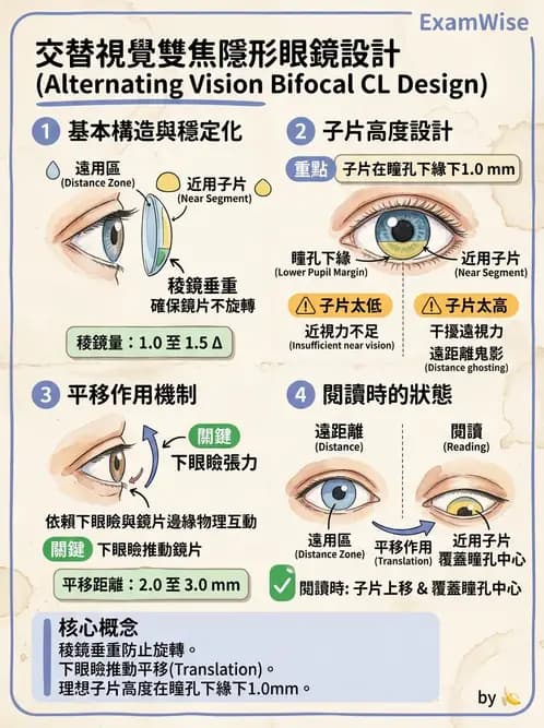 驗光生 - 老花隱形眼鏡臨床驗配與問題排解 - AI 圖文解析預覽