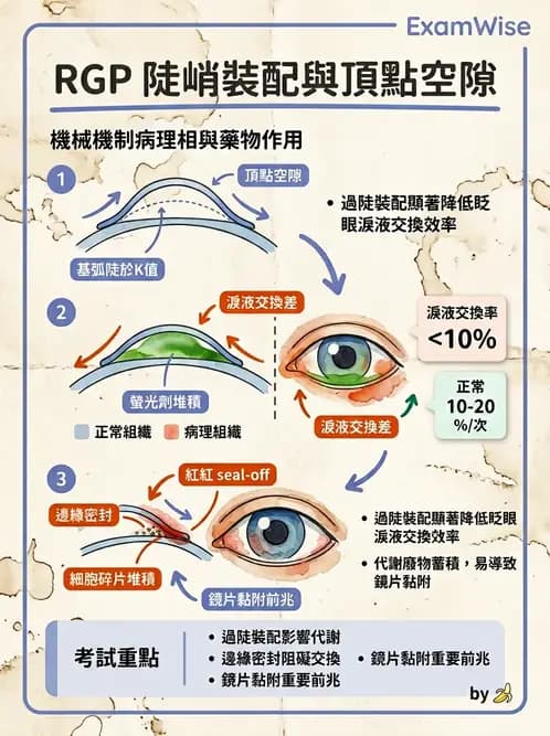 驗光生 - 硬式隱形眼鏡螢光染色評估與特殊臨床適應症 - AI 圖文解析預覽