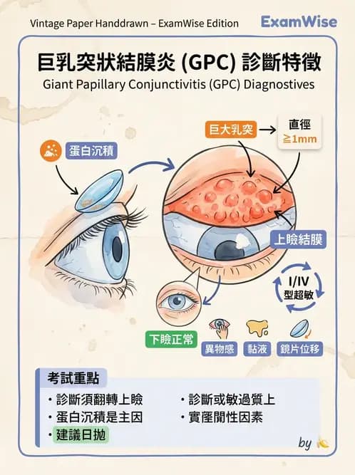 驗光生 - 乾眼、沉積物與結膜過敏反應 - AI 圖文解析預覽