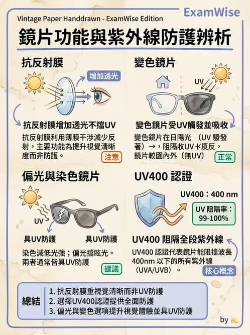 驗光生 - 鏡片鍍膜與光學處理 - AI 圖文解析預覽