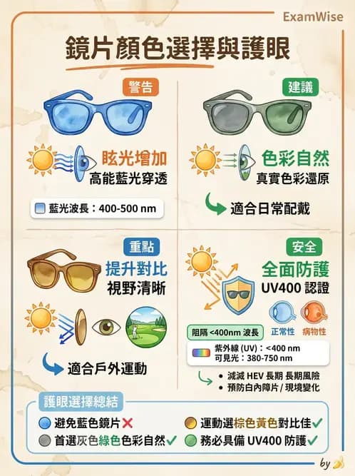 驗光生 - 鏡片鍍膜與光學處理 - AI 圖文解析預覽