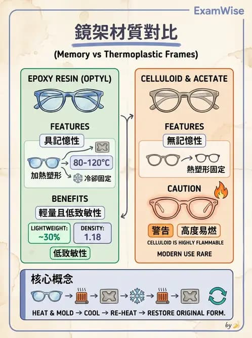 驗光生 - 鏡架材料、規格測量與特殊用途眼鏡 - AI 圖文解析預覽