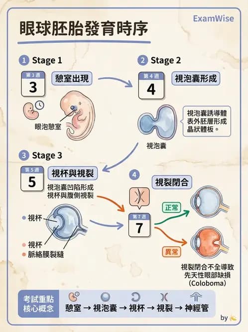 驗光生 - 眼球胚胎發育 - AI 圖文解析預覽