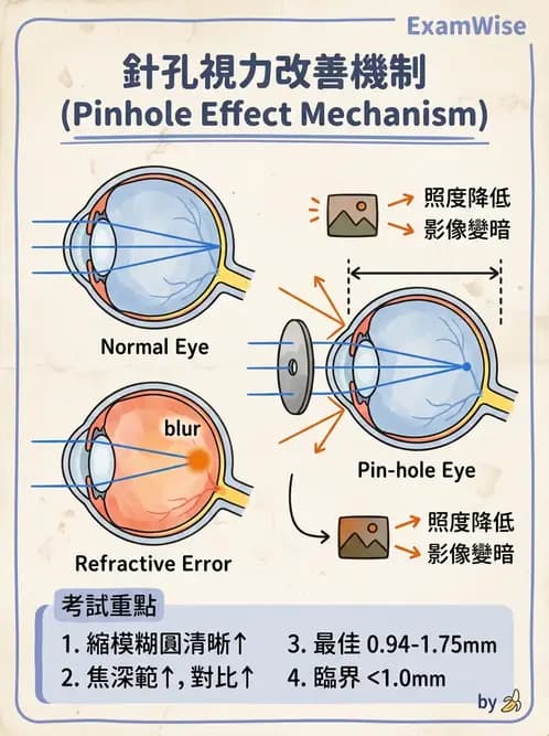 驗光生 - 針孔視力、色覺與視野篩檢 - AI 圖文解析預覽