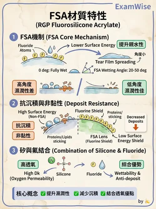 驗光生 - 硬式鏡片材料、製造方法與透氧性 - AI 圖文解析預覽