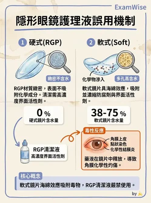 驗光生 - 隱形眼鏡護理液成分與防腐劑 - AI 圖文解析預覽