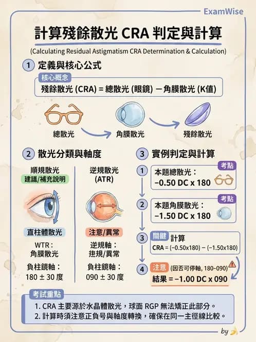 驗光生 - 散光分析、鏡型選擇與軟式散光驗配 - AI 圖文解析預覽