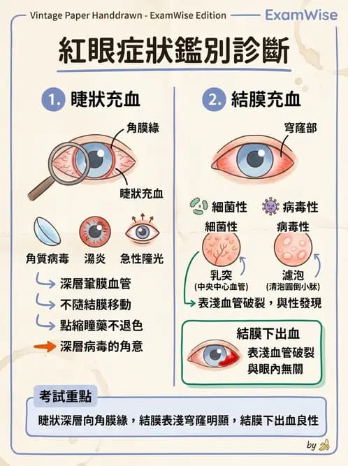 驗光生 - 角膜表面機械性損傷與染色 - AI 圖文解析預覽