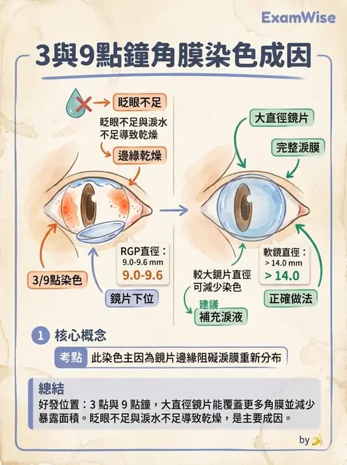驗光生 - 硬式隱形眼鏡螢光染色評估與特殊臨床適應症 - AI 圖文解析預覽