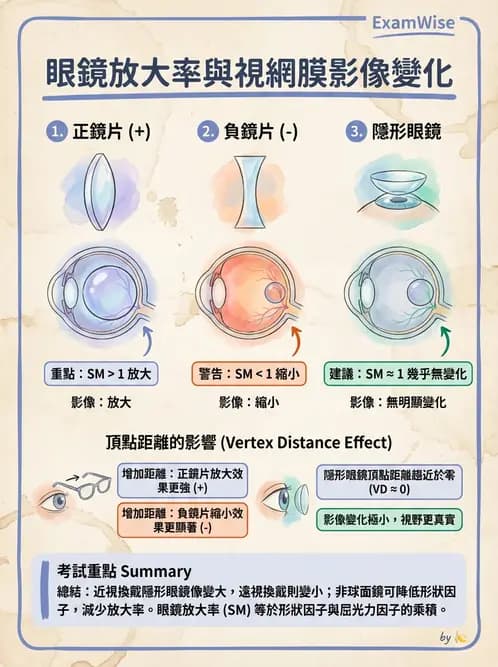 驗光生 - 眼鏡放大率與鏡片光學計算 - AI 圖文解析預覽