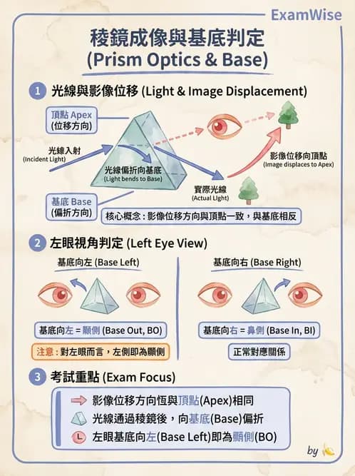 驗光生 - 稜鏡基本原理與光學 - AI 圖文解析預覽