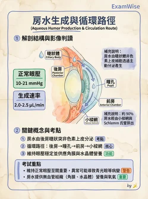 驗光生 - 屈光介質與眼壓調節 - AI 圖文解析預覽