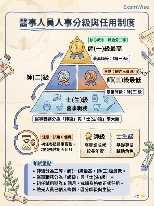 驗光生 - 醫療法規、勞動法規與公會規範 - AI 圖文解析預覽