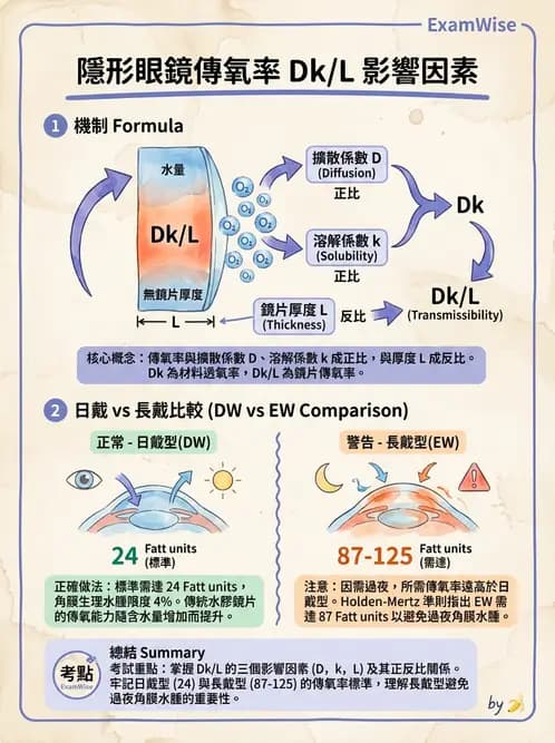 驗光生 - 鏡片材質特性與透氧性 - AI 圖文解析預覽