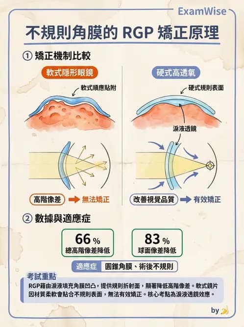 驗光生 - 硬式鏡片材料、製造方法與透氧性 - AI 圖文解析預覽