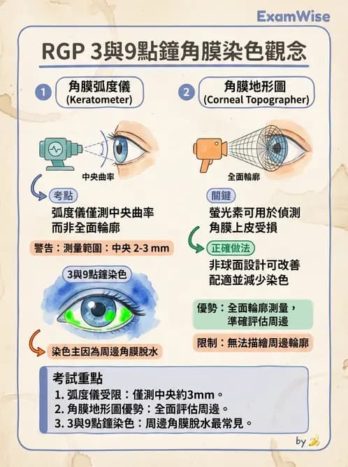 驗光生 - 角膜表面機械性損傷與染色 - AI 圖文解析預覽