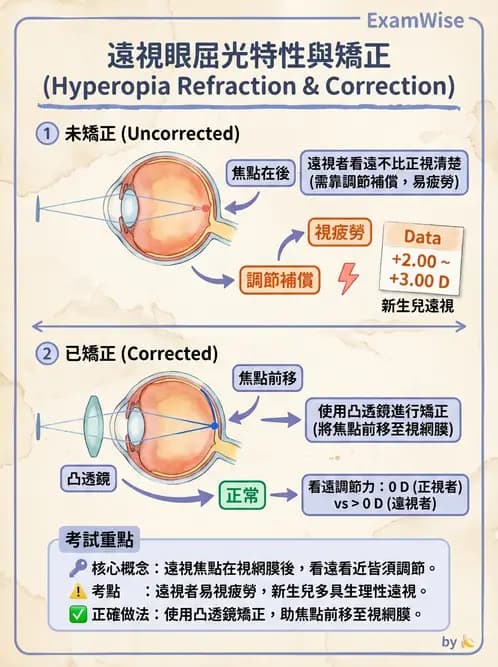 驗光生 - 屈光不正基礎:近視、遠視與視網膜影像 - AI 圖文解析預覽