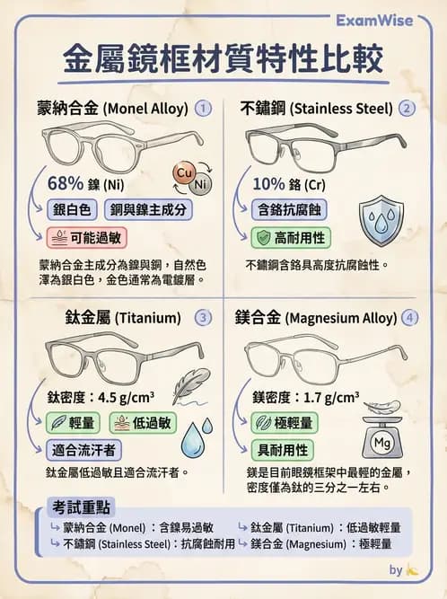 驗光生 - 鏡架材料、規格測量與特殊用途眼鏡 - AI 圖文解析預覽