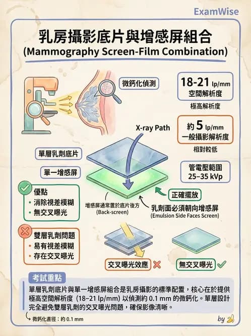 放射 - 乳房攝影裝置與影像品質 - AI 圖文解析預覽