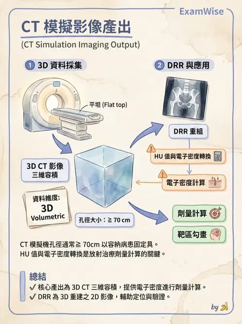 放射 - CT模擬攝影機與虛擬模擬定位 - AI 圖文解析預覽