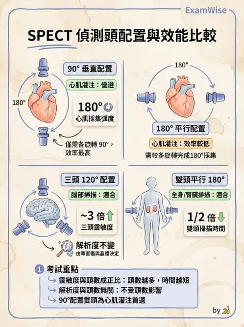 放射 - SPECT掃描參數、設備、衰減校正與QA - AI 圖文解析預覽