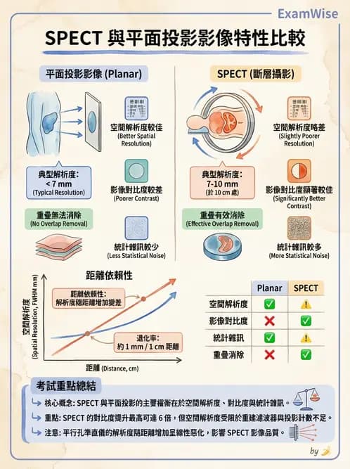 放射 - SPECT掃描參數、設備、衰減校正與QA - AI 圖文解析預覽