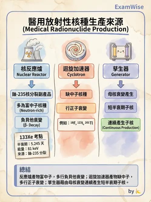 放射 - 核種生產與孳生器 - AI 圖文解析預覽