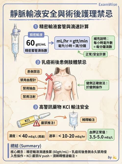 護理師 - 靜脈輸液與電解質平衡 - AI 圖文解析預覽