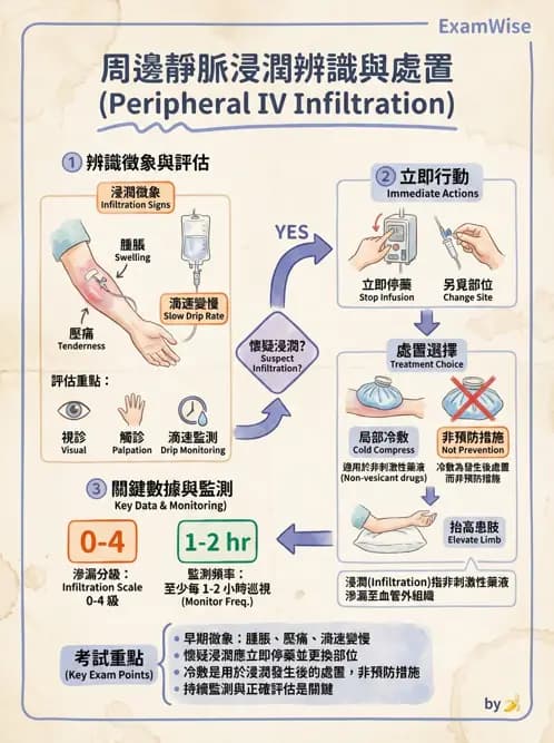 護理師 - 靜脈輸液與電解質平衡 - AI 圖文解析預覽