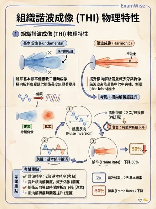 放射 - 超音波物理與換能器 - AI 圖文解析預覽