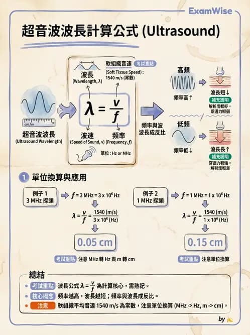 放射 - 超音波物理與技術 - AI 圖文解析預覽