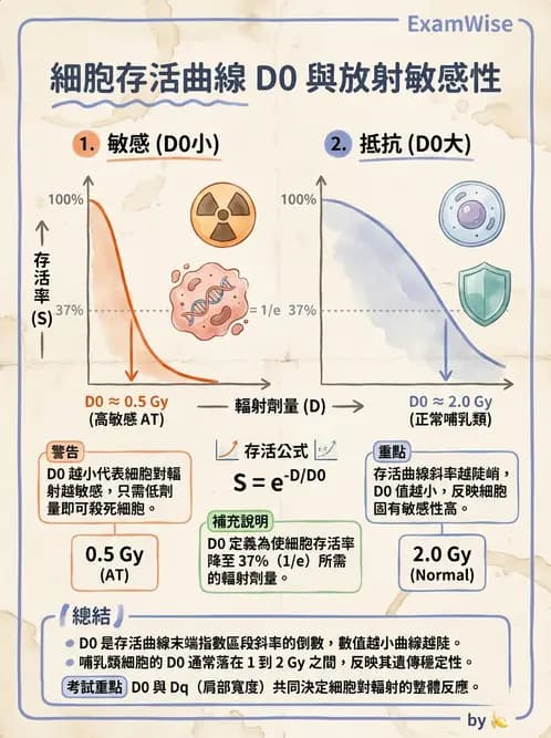 放射 - 細胞存活曲線與週期 - AI 圖文解析預覽
