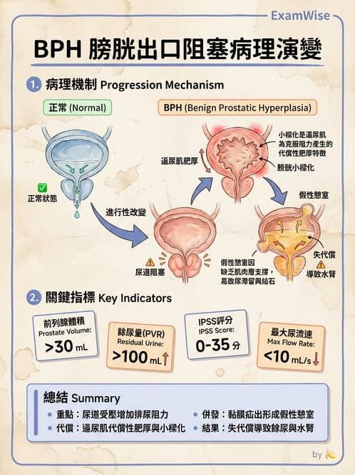 護理師 - 泌尿道疾病與排尿障礙 - AI 圖文解析預覽