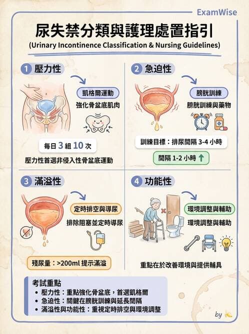 護理師 - 泌尿道疾病與排尿障礙 - AI 圖文解析預覽