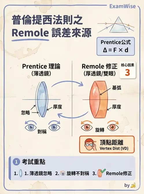 驗光師 - 稜鏡效應計算與偏心配鏡 - AI 圖文解析預覽