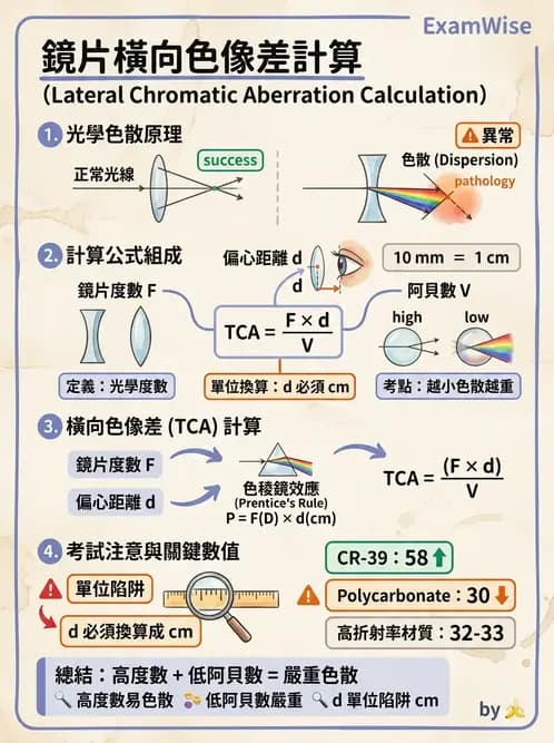 驗光師 - 色像差與阿貝數 - AI 圖文解析預覽