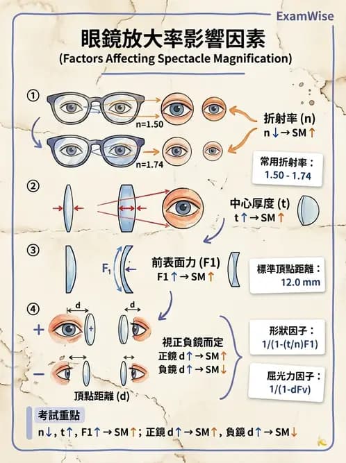 驗光師 - 鏡片放大率、材質與特殊鏡片 - AI 圖文解析預覽