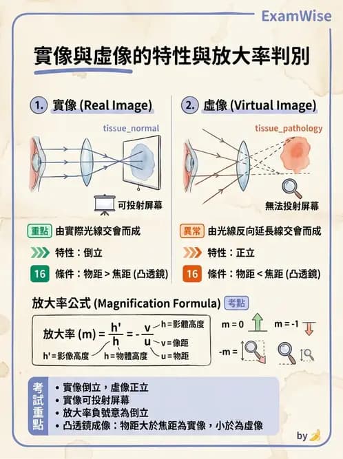 驗光師 - 薄透鏡成像計算與成像性質 - AI 圖文解析預覽