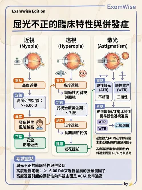 驗光師 - 屈光不正與近視遠視 - AI 圖文解析預覽