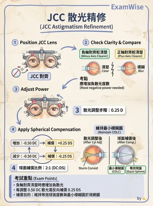 驗光師 - 傑克森交叉圓柱鏡散光檢查 - AI 圖文解析預覽