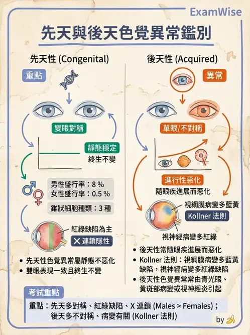 驗光師 - 對比敏感度與色覺檢查 - AI 圖文解析預覽