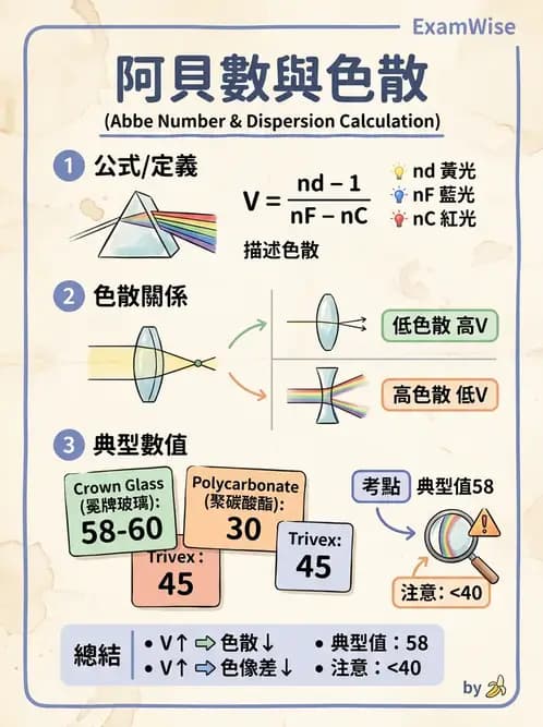 驗光師 - 鏡片材料特性與光學設計 - AI 圖文解析預覽
