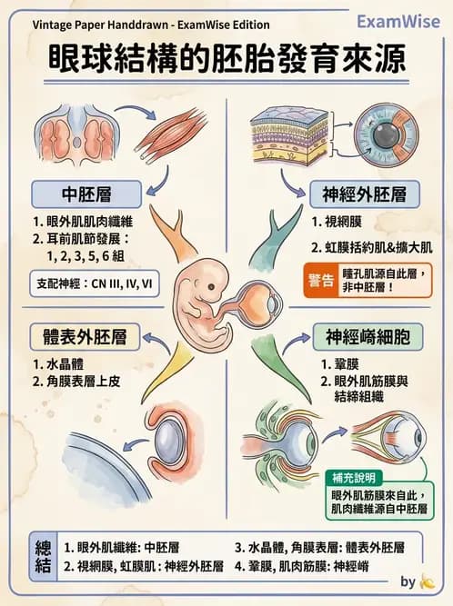 驗光師 - 眼球胚胎發育 - AI 圖文解析預覽