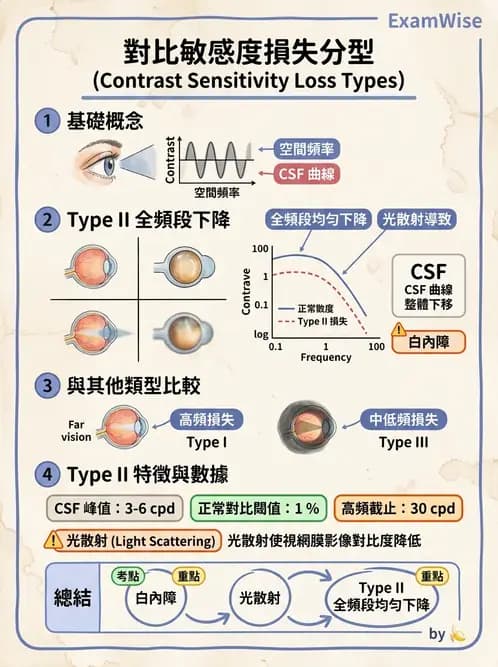驗光師 - 對比敏感度與色覺檢查 - AI 圖文解析預覽