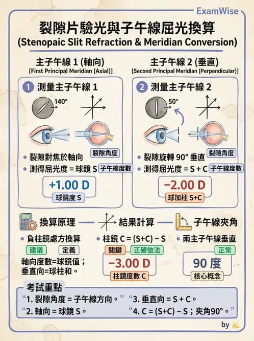 驗光師 - 散光鐘面圖與裂孔板驗光 - AI 圖文解析預覽