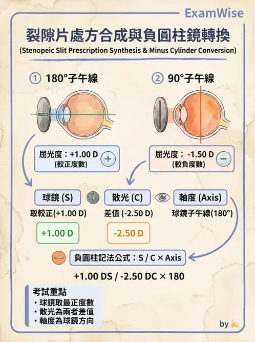 驗光師 - 散光鐘面圖與裂孔板驗光 - AI 圖文解析預覽