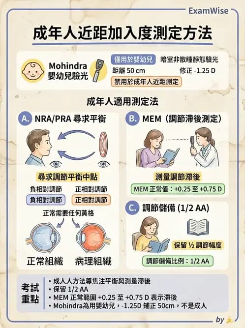 驗光師 - 老花眼主觀驗光與相對調節力 - AI 圖文解析預覽