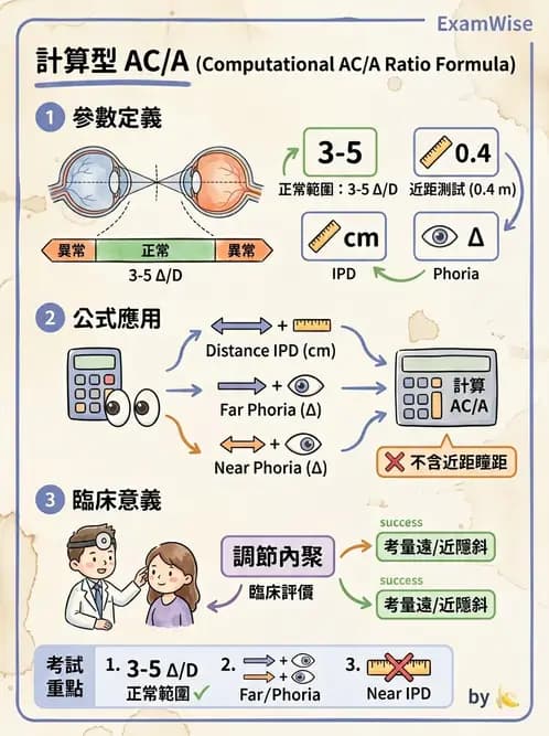 驗光師 - 調節性內聚力與聚散功能檢測 - AI 圖文解析預覽